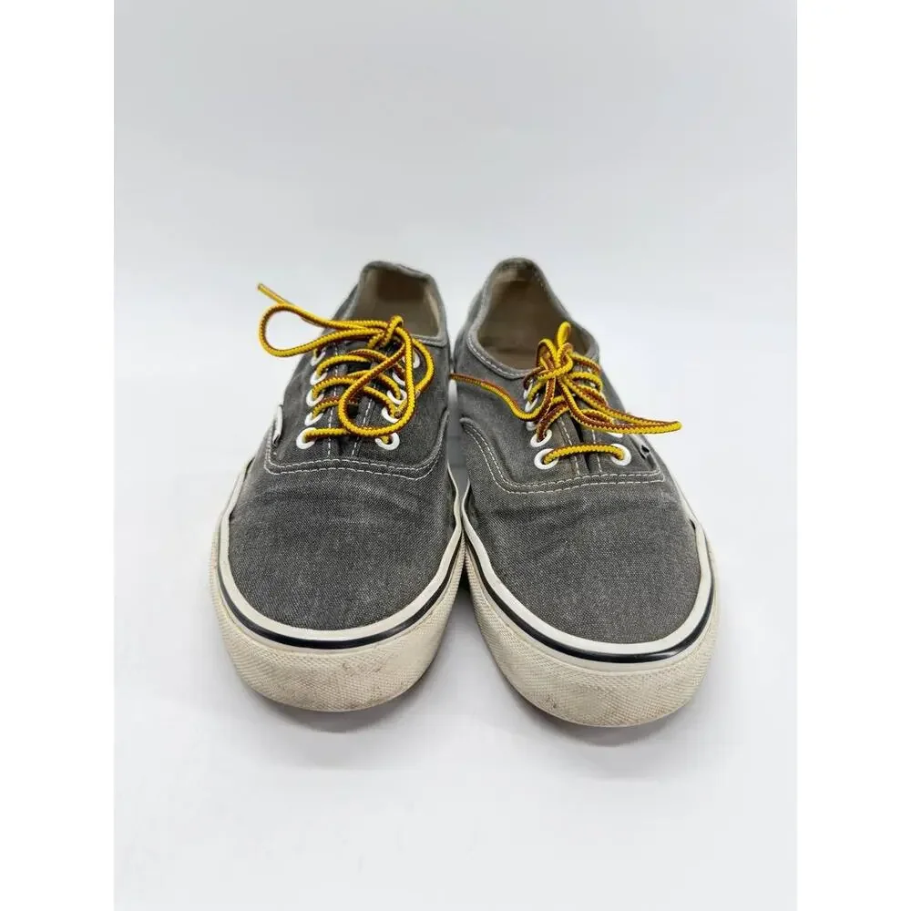 Vans Authentic Unisex Men’s 8 Women’s 9.5 Gray Canvas Low Top Skate Shoes